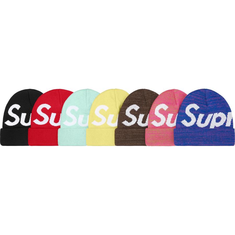 Supreme Big Logo Beanie released during fall winter 21 season