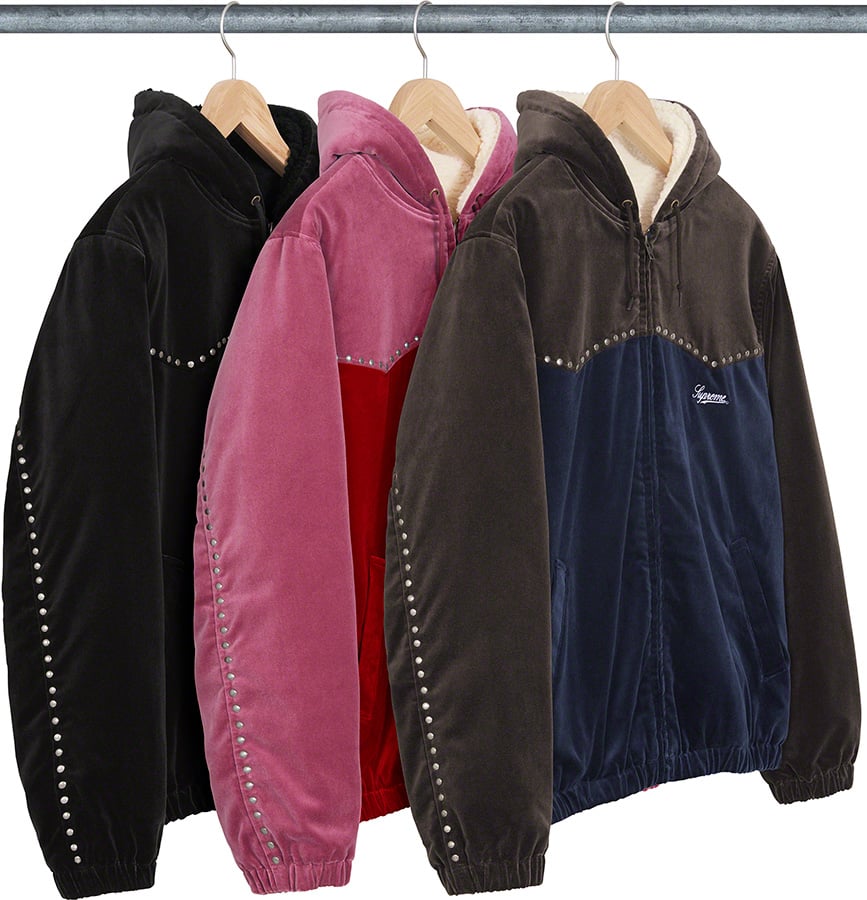 【美品】Studded Velvet Hooded supreme Mサイズ