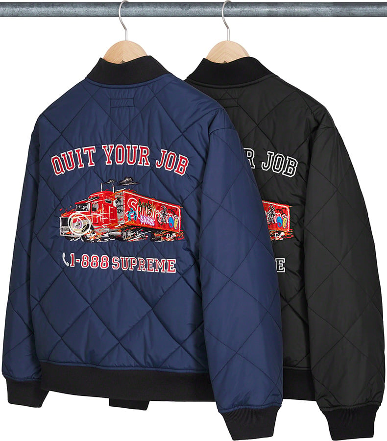 Quit Your Job Quilted Work Jacket - fall winter 2021 - Supreme