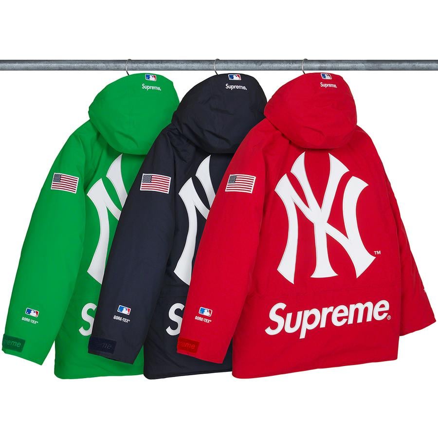 Details on Supreme New York Yankees™ GORE-TEX 700-Fill Down Jacket from fall winter
                                            2021 (Price is $668)