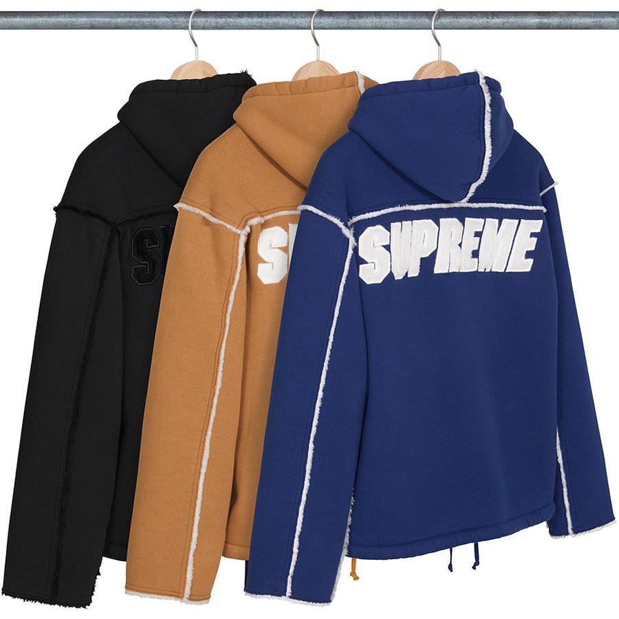 Supreme Faux Shearling Hooded Jacket released during fall winter 21 season