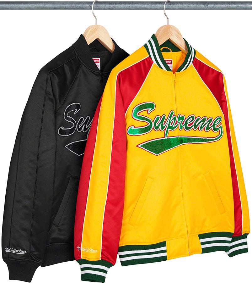 Mitchell & Ness Sequin Logo Varsity Jacket - fall winter 2021 - Supreme