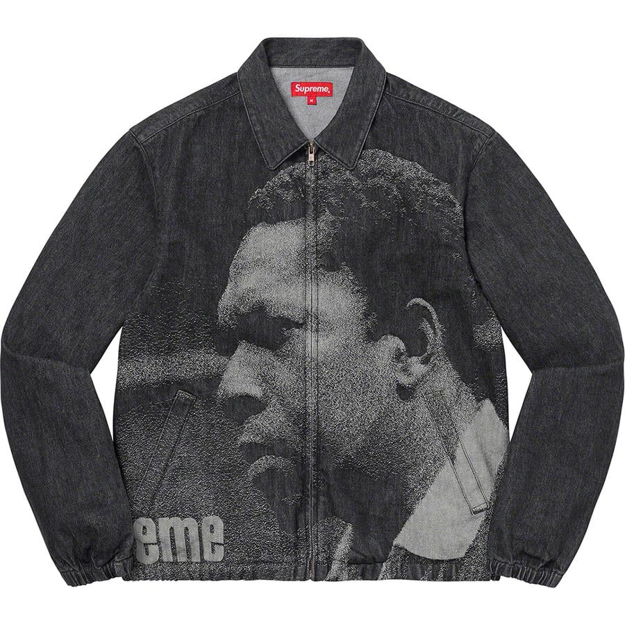 Details on John Coltrane A Love Supreme Denim Harrington Jacket  from fall winter
                                                    2021 (Price is $278)