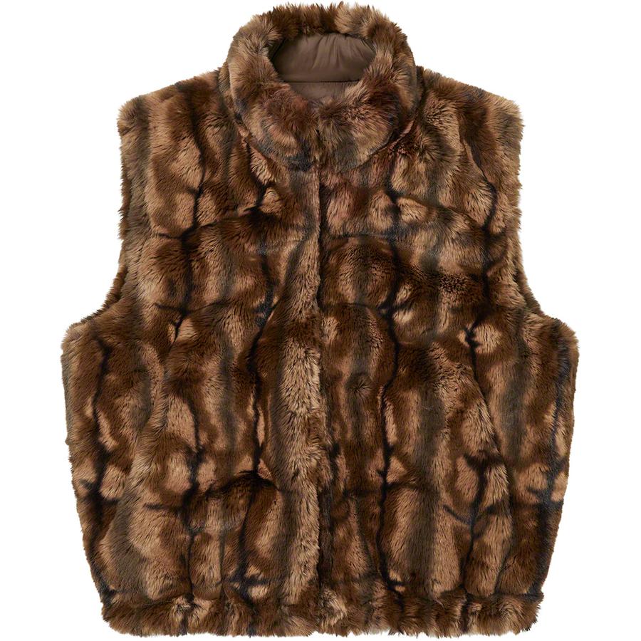 Details on Faux Fur Hooded Vest  from fall winter
                                                    2021 (Price is $288)