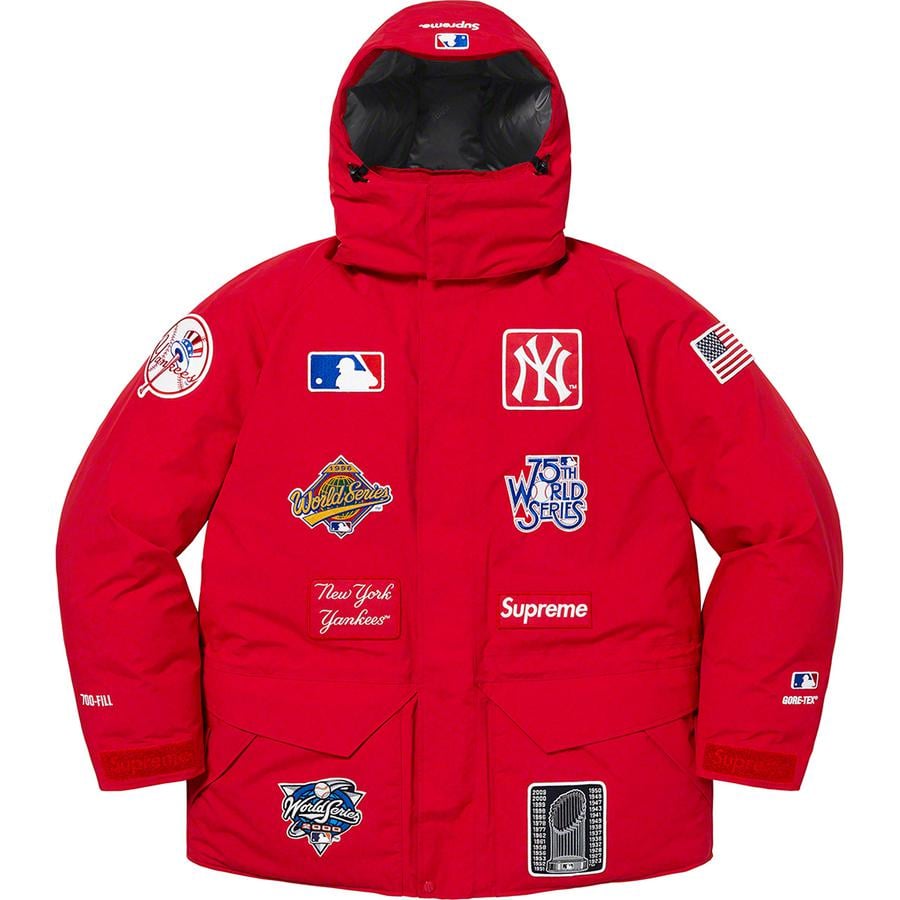 Details on Supreme New York Yankees™ GORE-TEX 700-Fill Down Jacket  from fall winter
                                                    2021 (Price is $668)