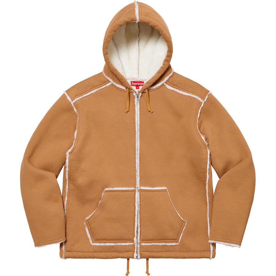 Details on Faux Shearling Hooded Jacket  from fall winter
                                                    2021 (Price is $228)