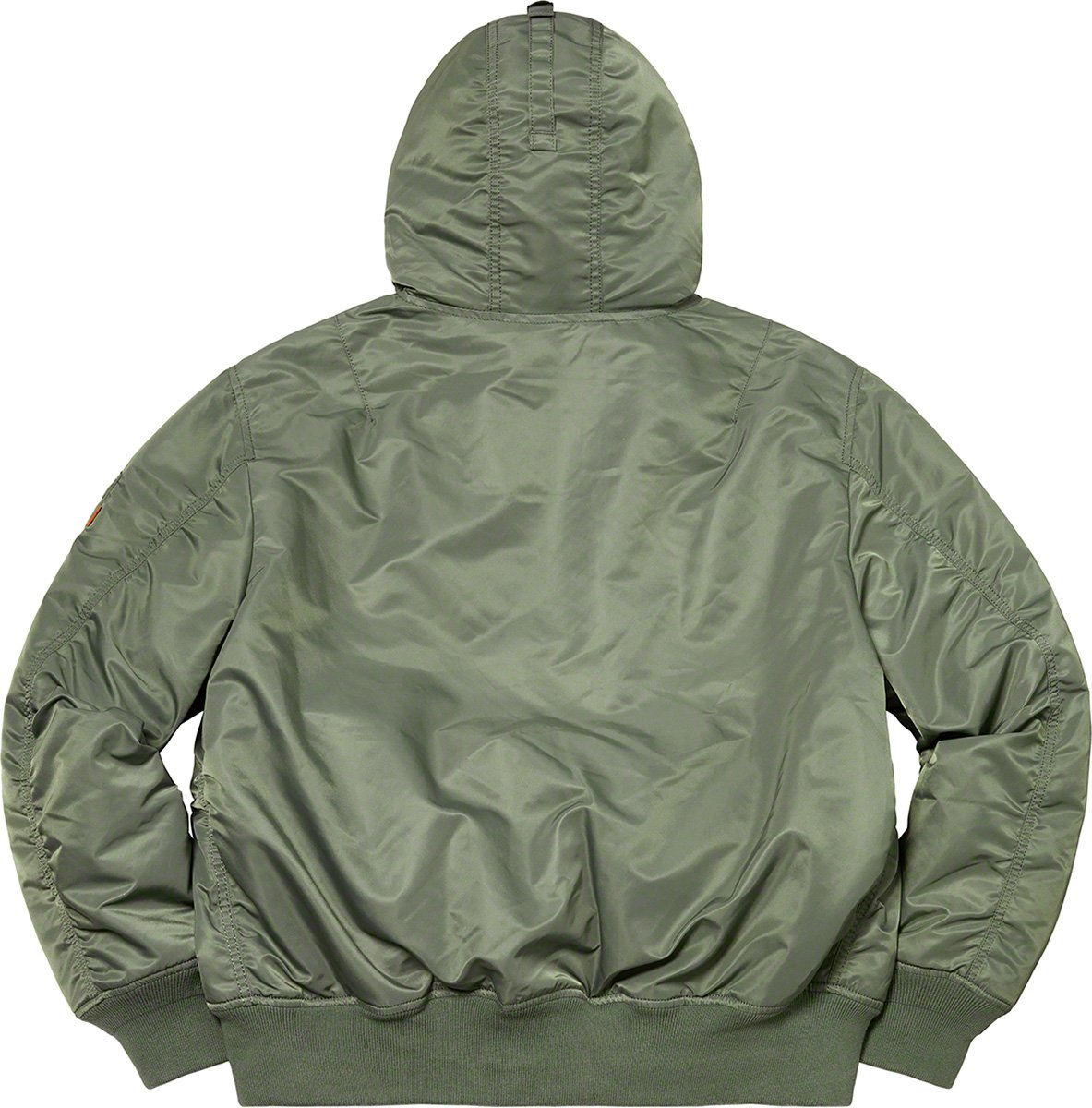 値下げ】 supreme パープル Lサイズ MA-1 hooded ナイロンジャケット 