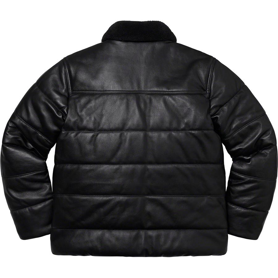 Details on Supreme Schott Shearling Collar Leather Puffy Jacket  from fall winter
                                                    2021 (Price is $948)