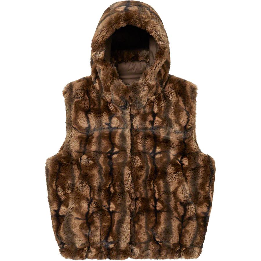 Details on Faux Fur Hooded Vest  from fall winter
                                                    2021 (Price is $288)