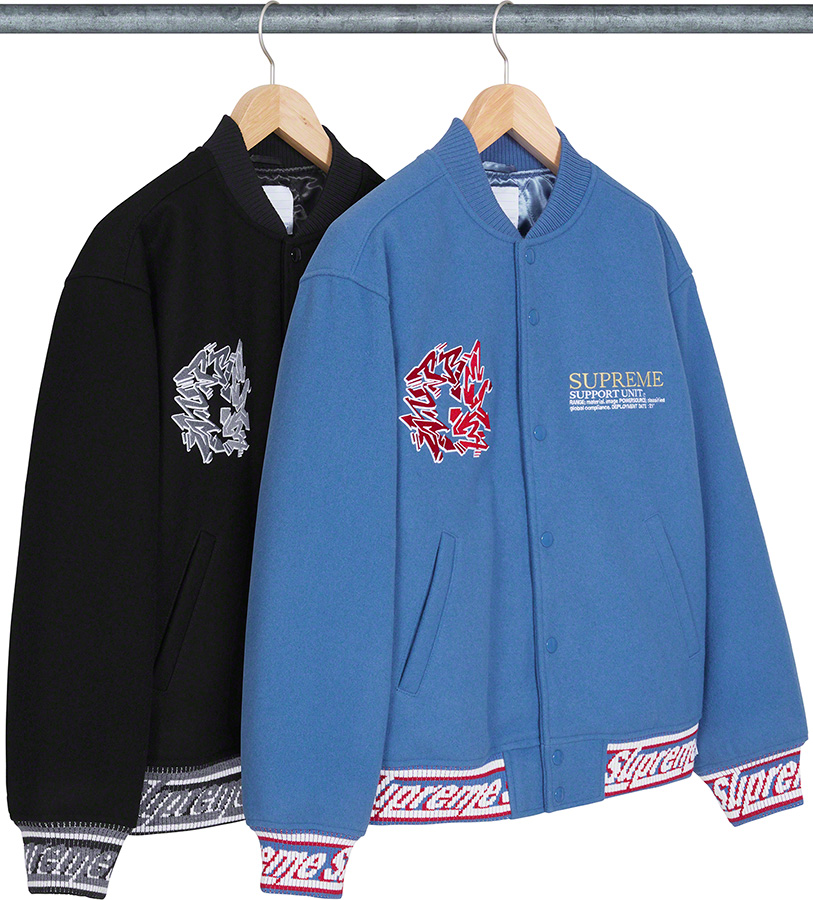 supreme  Support Unit Varsity Jacket