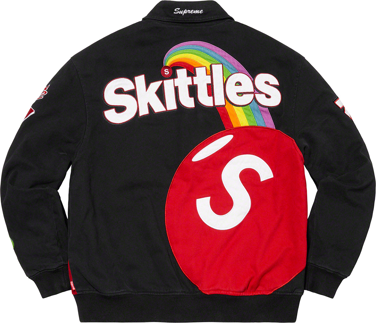 Buy Supreme x Skittles x Mitchell & Ness Varsity Jacket 'Black' - FW21J30  BLACK