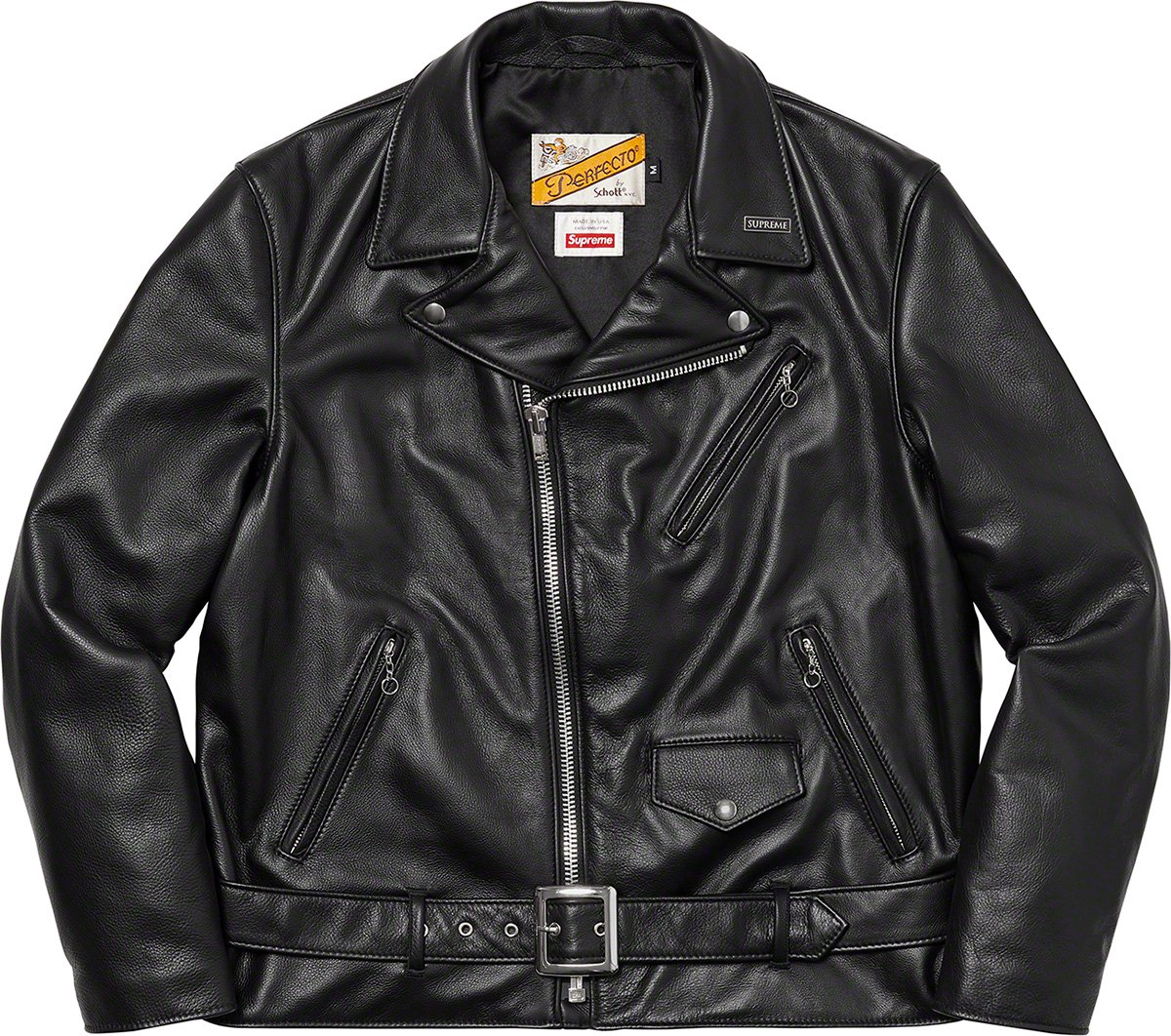 Supreme Schott The Crow Perfecto Leather Jacket