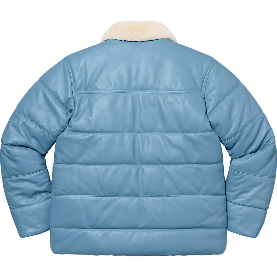Details on Supreme Schott Shearling Collar Leather Puffy Jacket  from fall winter 2021 (Price is $948)