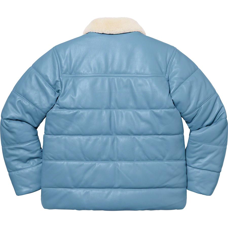 Details on Supreme Schott Shearling Collar Leather Puffy Jacket  from fall winter
                                                    2021 (Price is $948)