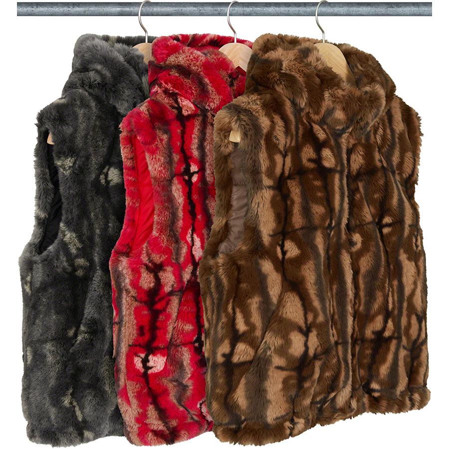 Details on Faux Fur Hooded Vest  from fall winter
                                                    2021 (Price is $288)