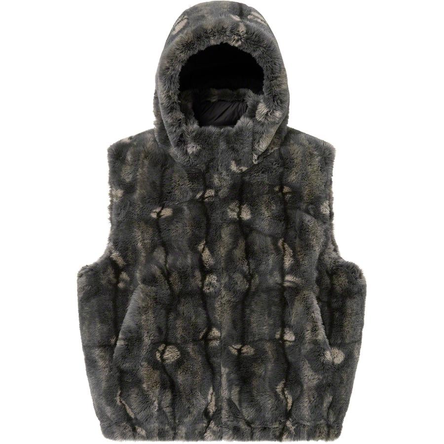 Details on Faux Fur Hooded Vest  from fall winter
                                                    2021 (Price is $288)