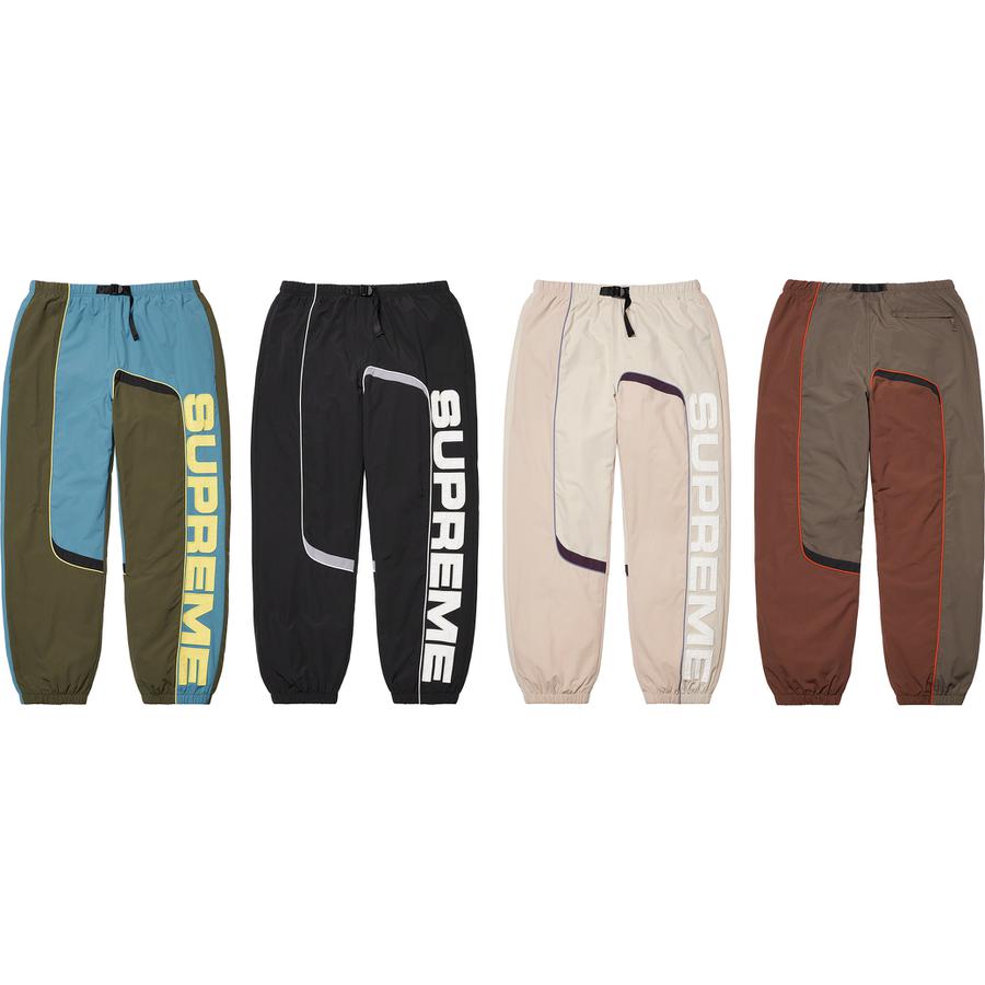 Supreme S Paneled Belted Track Pant releasing on Week 1 for fall winter 2021