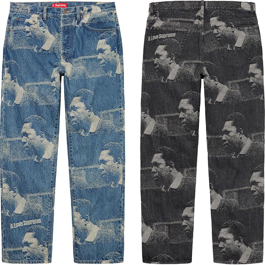 Supreme John Coltrane A Love Supreme Regular Jean for fall winter 21 season