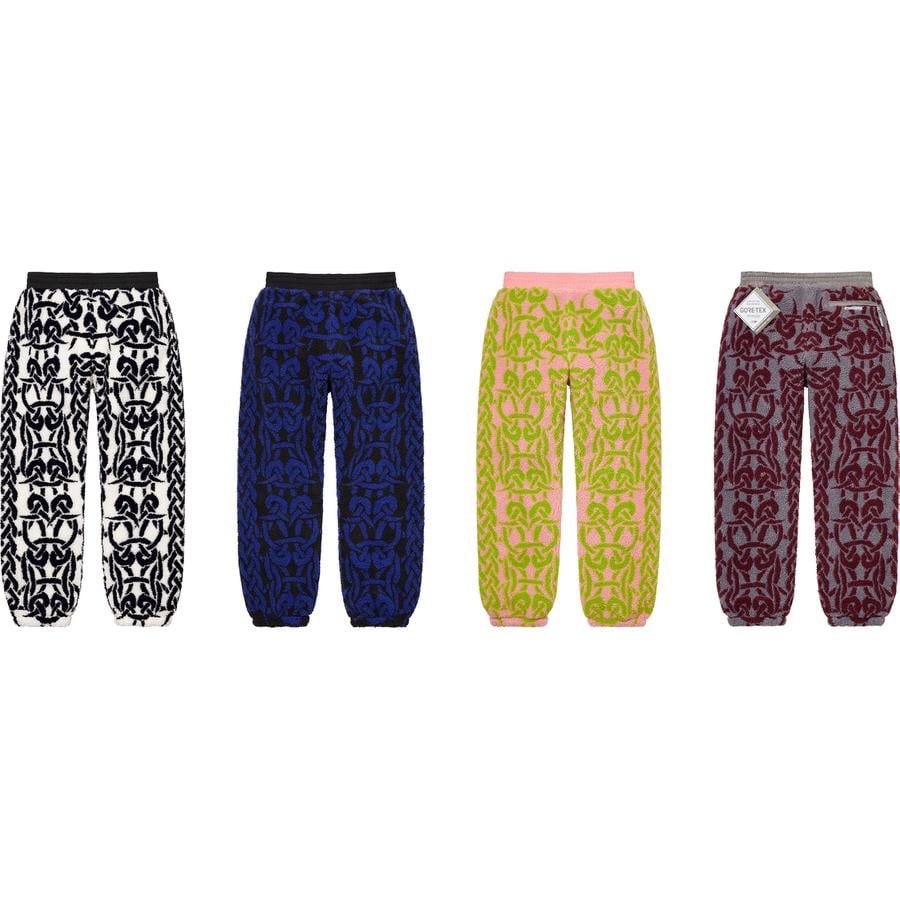 Supreme Celtic Knot WINDSTOPPER Fleece Pant for fall winter 21 season