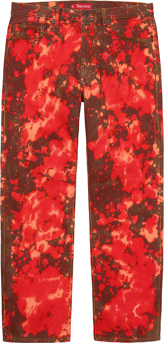 Supreme Regular Jean Bleached Red