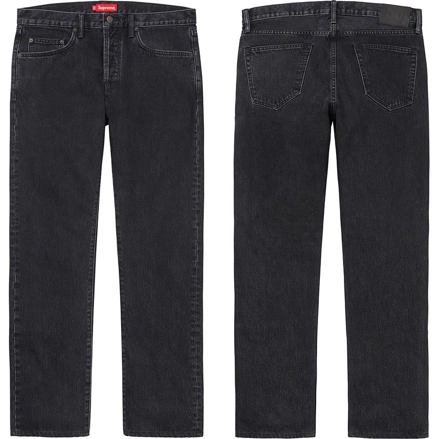 Supreme Stone Washed Black Slim Jean releasing on Week 1 for fall winter 21
