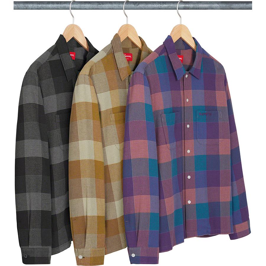 Details on Plaid Flannel Shirt from fall winter
                                            2021 (Price is $128)