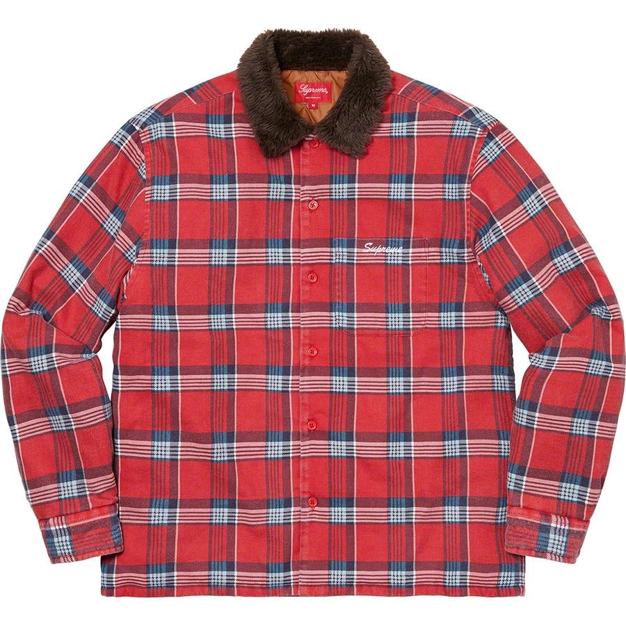 Details on Faux Fur Collar Flannel Shirt  from fall winter
                                                    2021 (Price is $148)