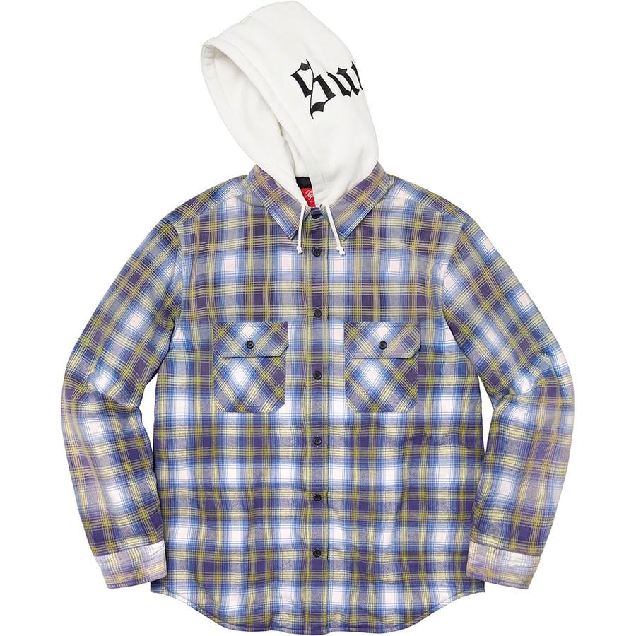 Supreme Hooded Flannel Zip Up Shirt (FW21) - $148