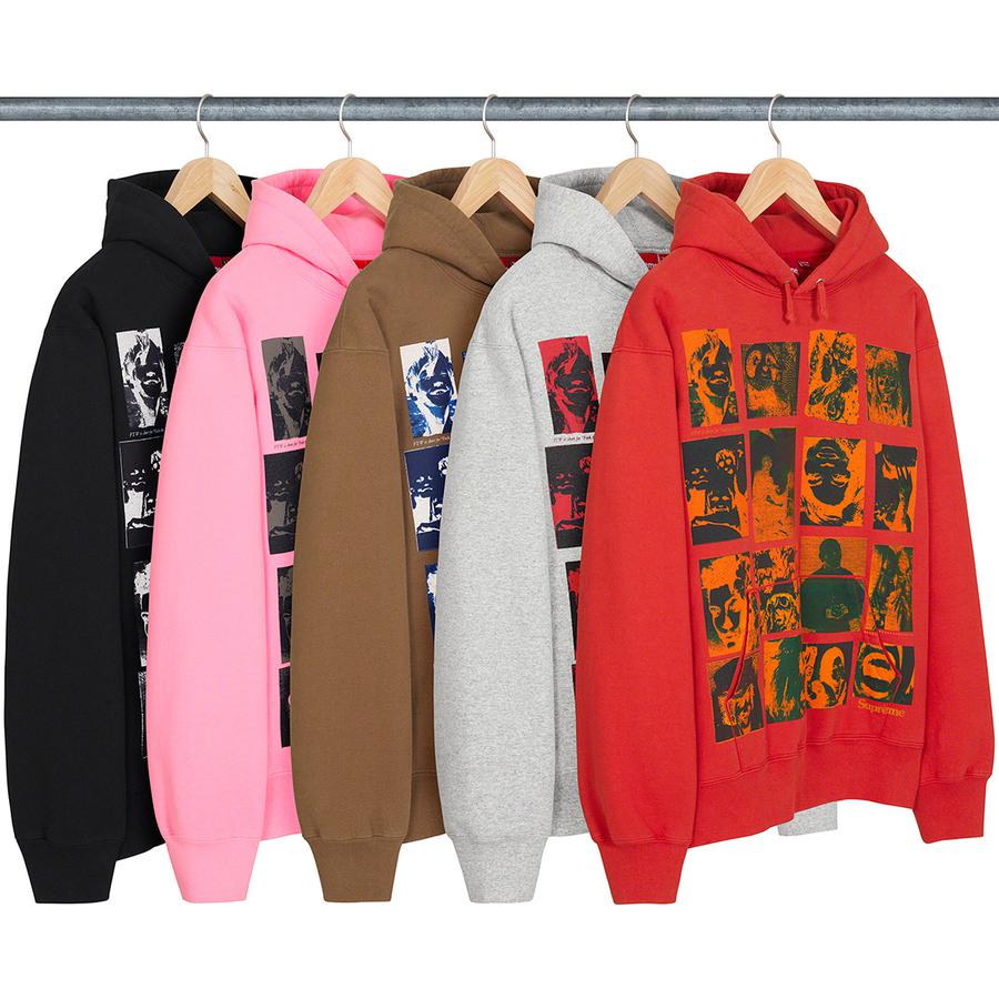 Supreme Collage Grid Hooded Sweatshirt for fall winter 21 season