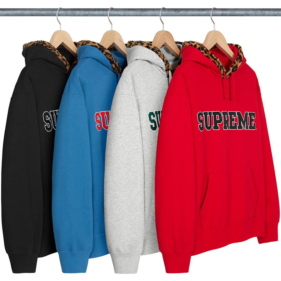 Leopard Trim Hooded Sweatshirt - fall winter 2021 - Supreme