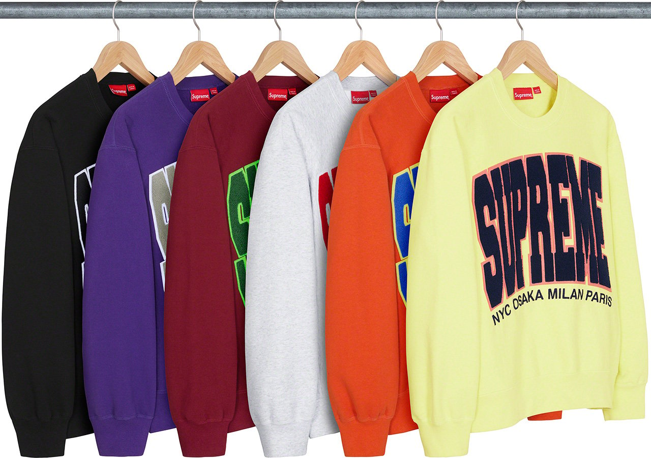 NEW Supreme Cities Arc Crewneck  Clothes design, Fashion, Cotton fleece