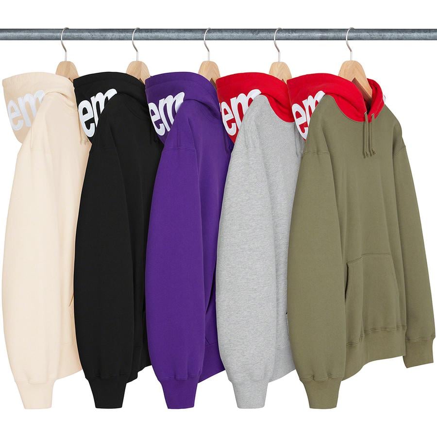 Supreme Contrast Hooded Sweatshirt for fall winter 21 season