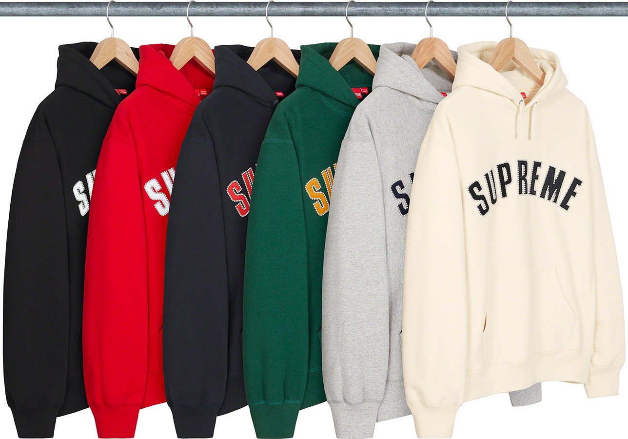 Supreme Pearl Logo Hooded Sweatshirt Black