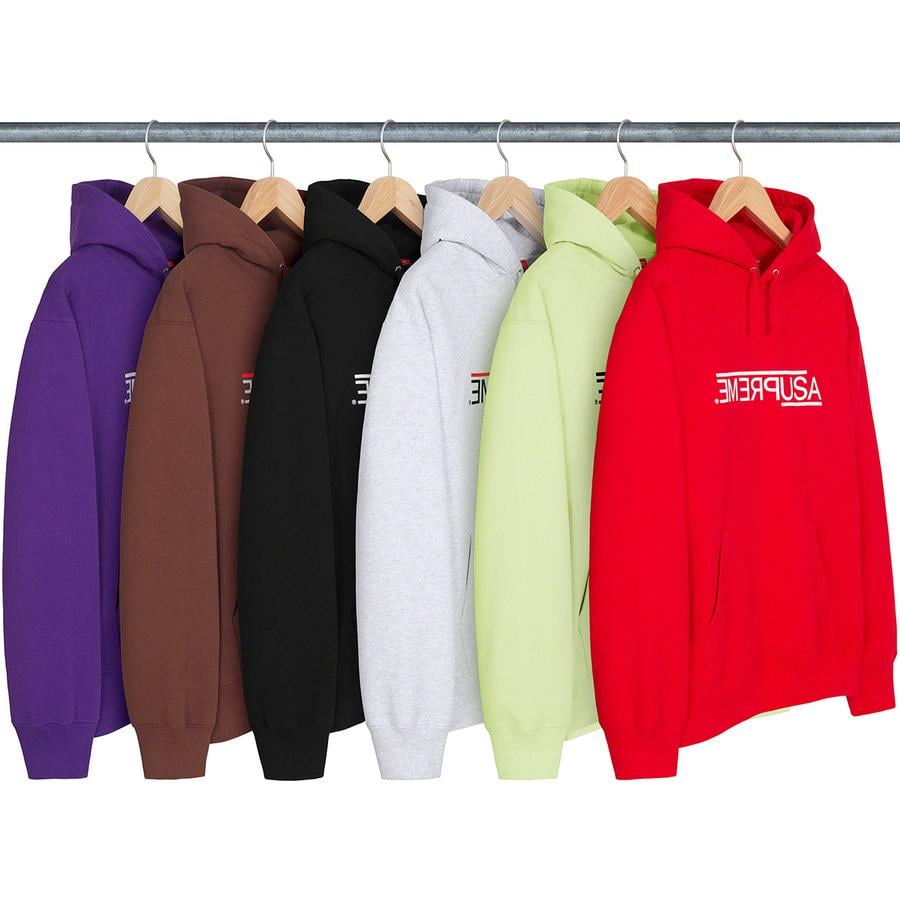 Supreme USA Hooded Sweatshirt released during fall winter 21 season