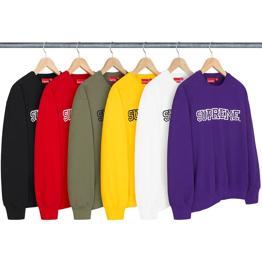 Supreme Shattered Logo Crewneck released during fall winter 21 season