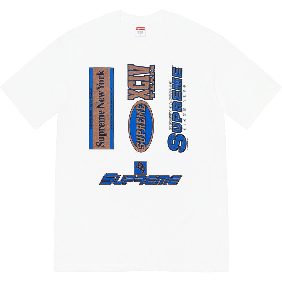 Supreme Multi Logos Tee released during fall winter 21 season