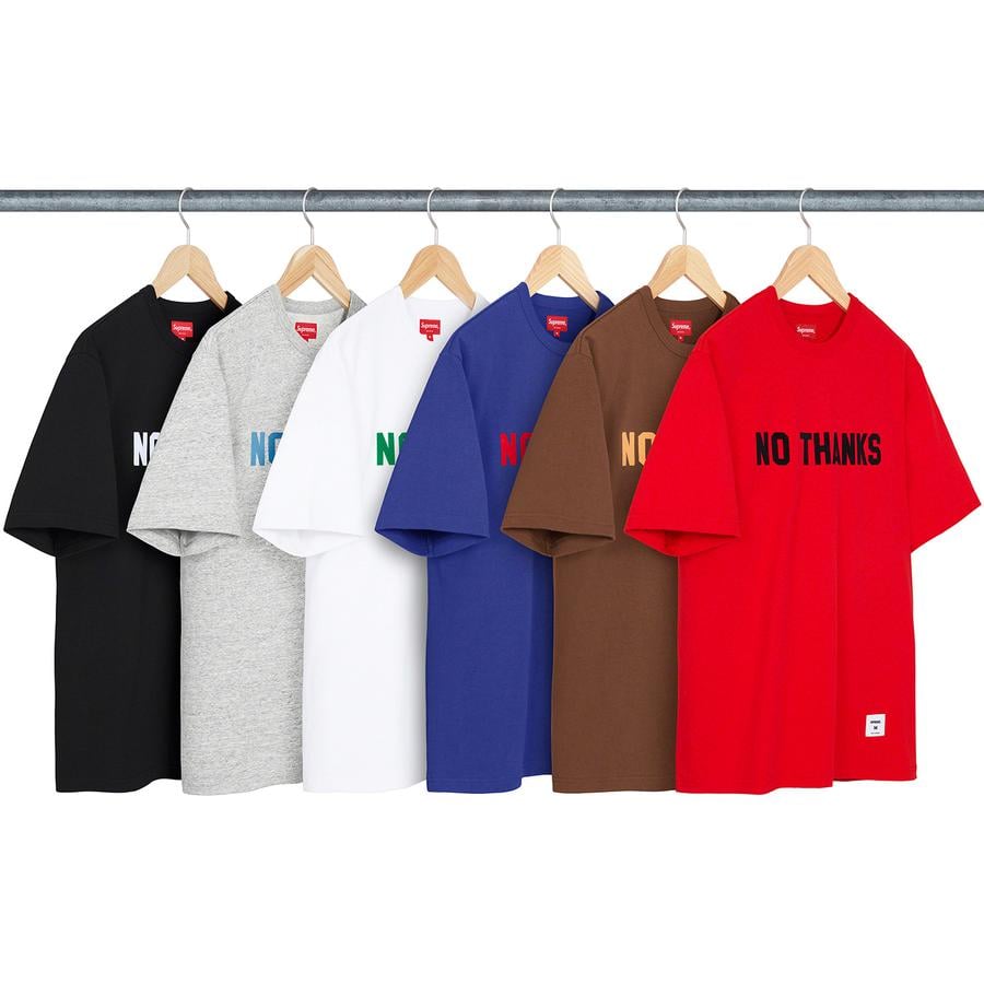 Supreme No Thanks S S Top released during fall winter 21 season