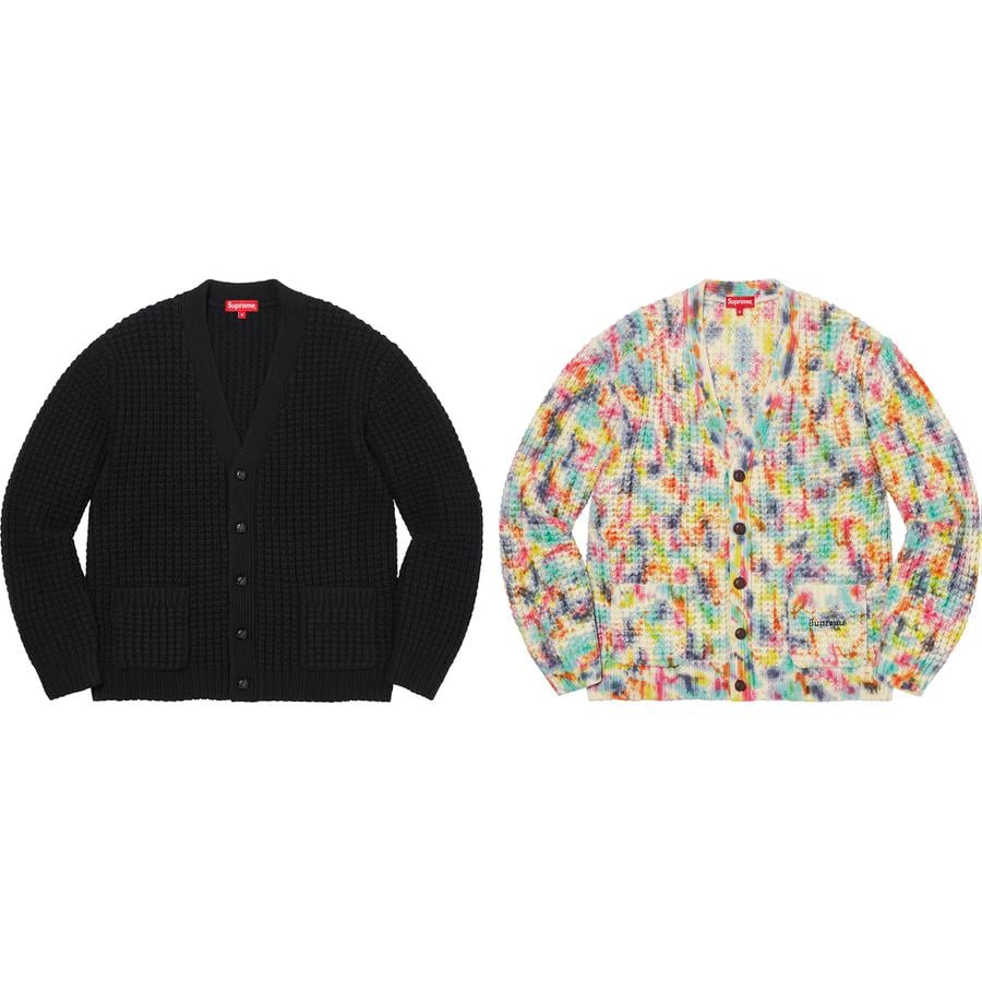 Supreme Waffle Knit Cardigan  Black