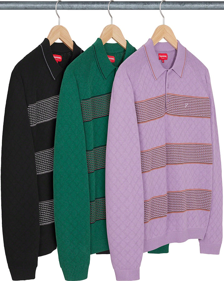 Knit Stripe L S Polo - fall winter 2021 - Supreme