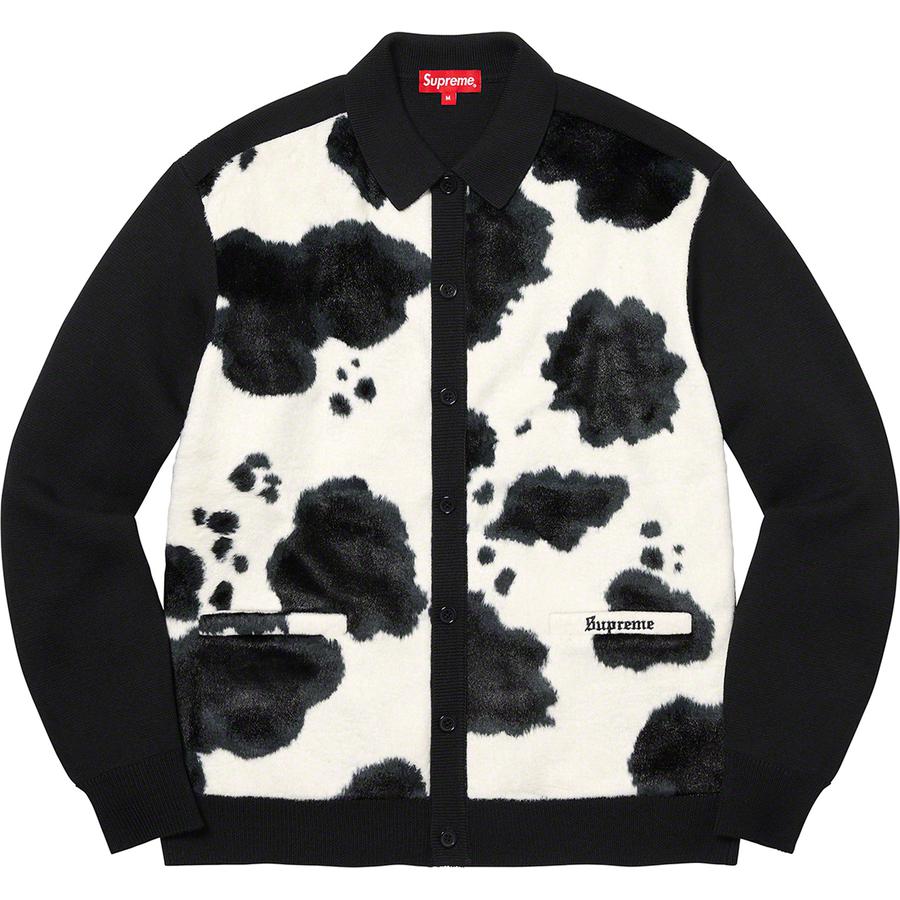 Details on Cow Print Cardigan  from fall winter
                                                    2021 (Price is $178)