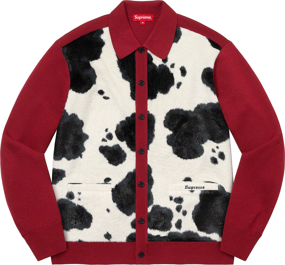 supreme cow print cardigan XL