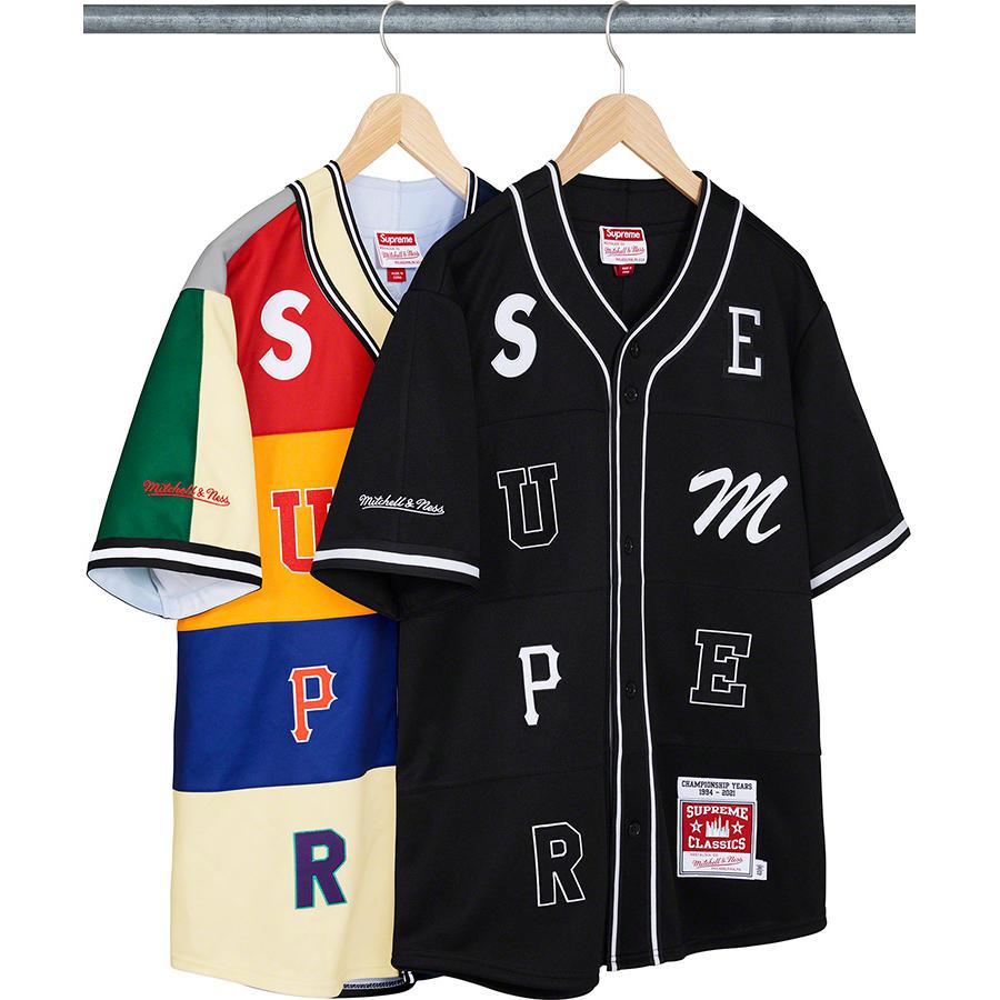 Supreme Supreme Mitchell & Ness Patchwork Baseball Jersey releasing on Week 12 for fall winter 2021