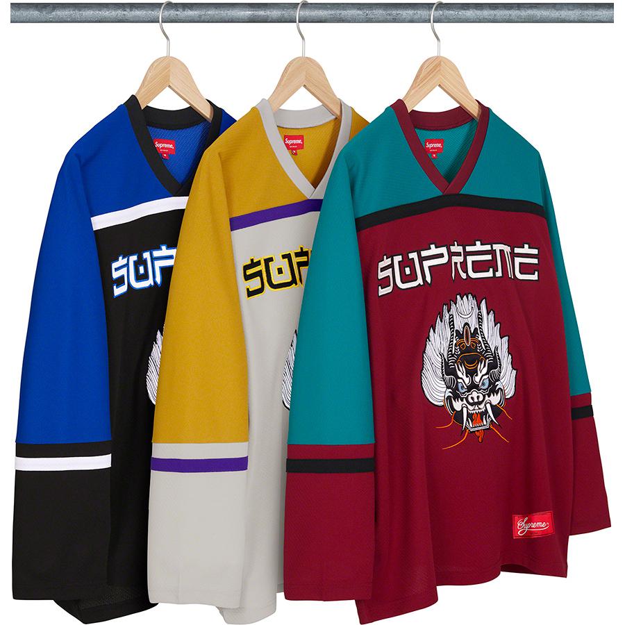 Details on Demon Hockey Jersey from fall winter
                                            2021 (Price is $148)