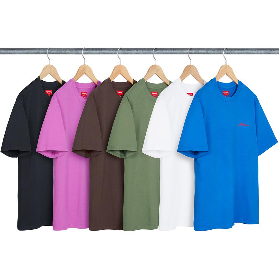 Supreme Arabic Logo Washed S S Tee released during fall winter 21 season