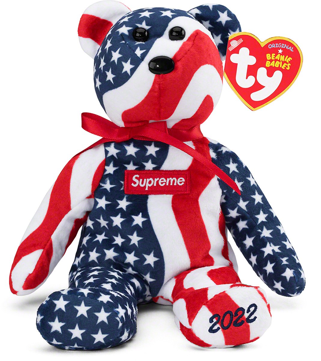 Supreme, Accessories, Free Gift Nwt Supreme Ty Beanie Baby Bear American  Flag Box 222 Sticker
