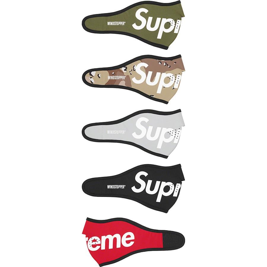 Supreme X Windstopper Logo-print Face Mask in Gray