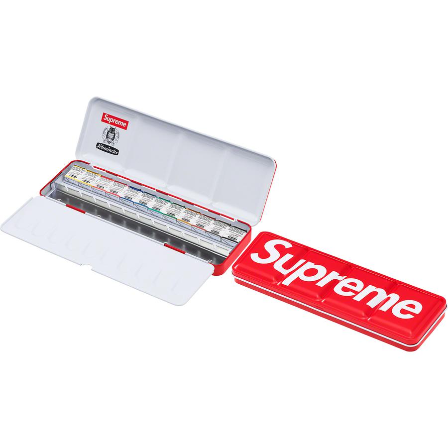 Details on Supreme Schmincke 12-Color Watercolor Set from fall winter
                                            2022 (Price is $158)