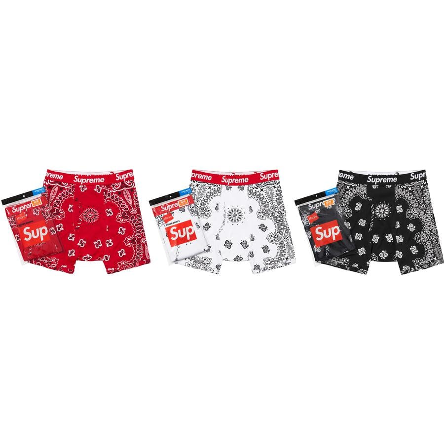 Supreme x Hanes Bandana Boxer Briefs (2 Pack) 'Red' | Men's Size M