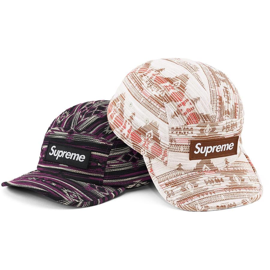 Supreme Woven Pattern Camp Cap for fall winter 22 season