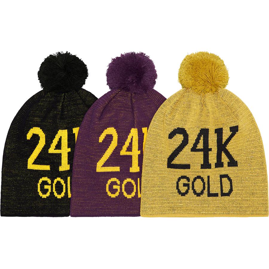 Supreme 24k Gold Cuffless Beanie for fall winter 22 season